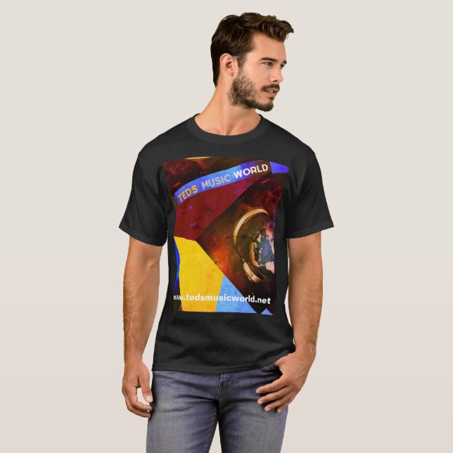 Camisa T do Globo Multicolorido (Frente Completa)