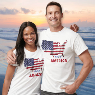 Camisa T do Golfo da América para Homens ou Mulher