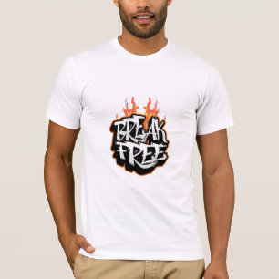 Camisa T do Grafite de Fogo Gratuito - Camisa de S