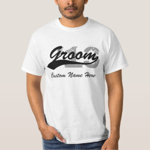 Camisa T do Groom, Nome+Ano