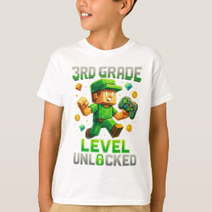 Camisa T do Jogador Desbloqueado de Nível 3º - Víd