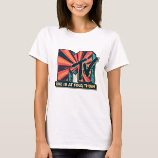 Camisa T do logotipo clássico da MTV retrô