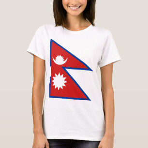 Camisa T do Mapa do Nepal Flag x
