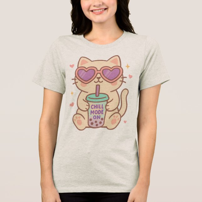 Camisa T do Modo de Enchimento de Gato Cugado (Frente)
