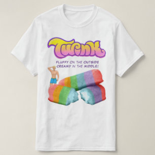 Camisa T do Orgulho gay LGBTQ+ do Bolo Arco-Íris T