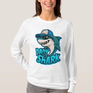 Camisa T do Pai Legal do Shark pai Vibes