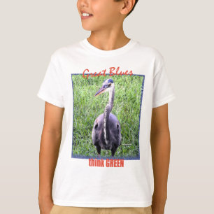 Camisa T do Pense verde Blues do excelente