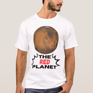Camisa T do Planeta Vermelho - Estilo Cósmico