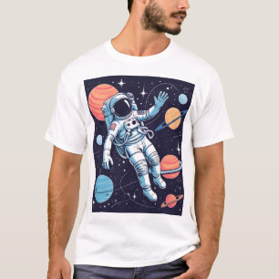 Camisa T do Premium Explorer: astronauta em um anú
