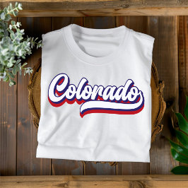 Camisa T do Script de Imagem Vermelha do Colorado