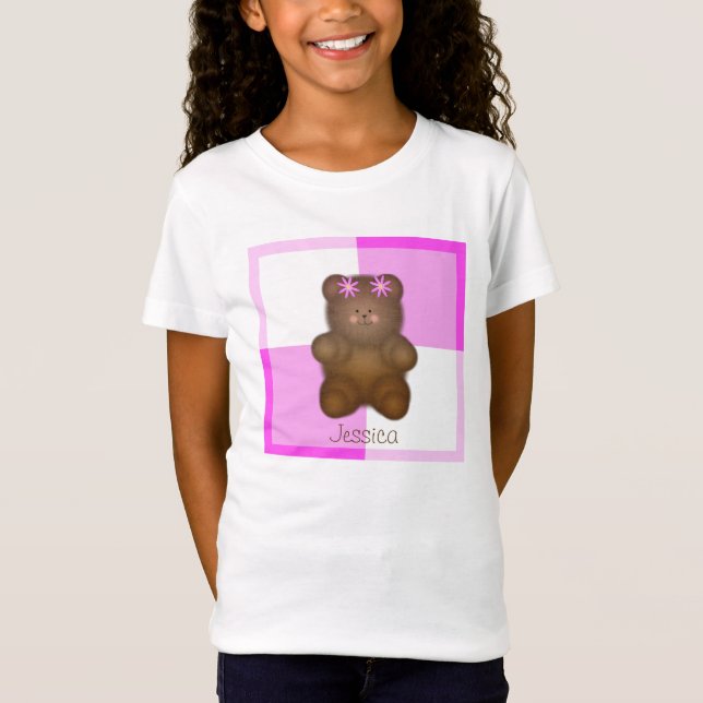 Camisa T Do Urso De Teddy Personalizado (Frente)