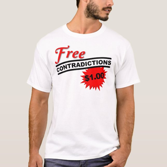Camisa T Engraçada de Contradições Gratuitas (Frente)