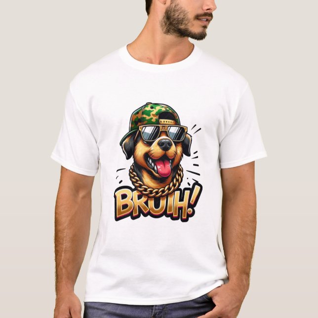 Camisa T estilo cão (Frente)