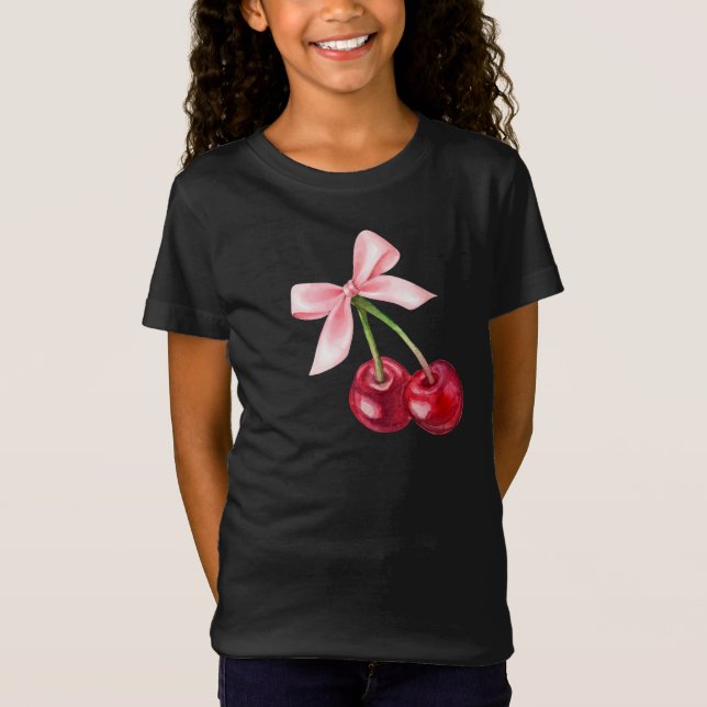 Camisa T Gráfica de Cereja e Arco (Frente)
