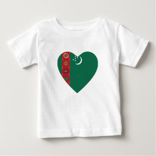 Camisa T-Heart do Sinalizador do Turquemenistão