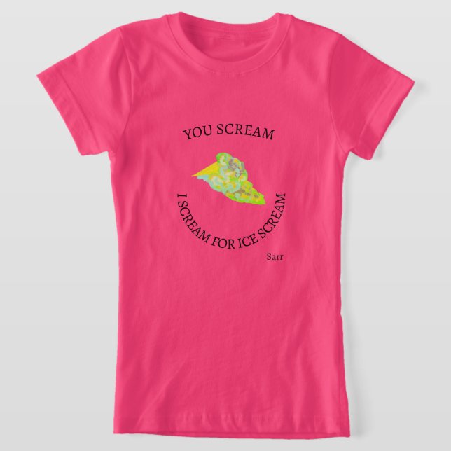 Camisa T : Icecream Deseja (Postura )