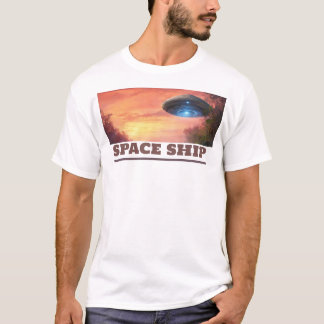 Camisa T impressa por navio espacial