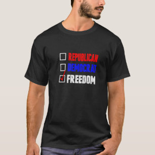 Camisa T Libertária da Liberdade Democrata Republi