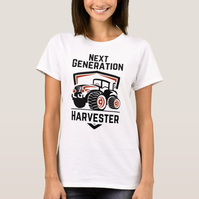 Camisa T Moderna do Trator de Harvester da Próxima (Frente)