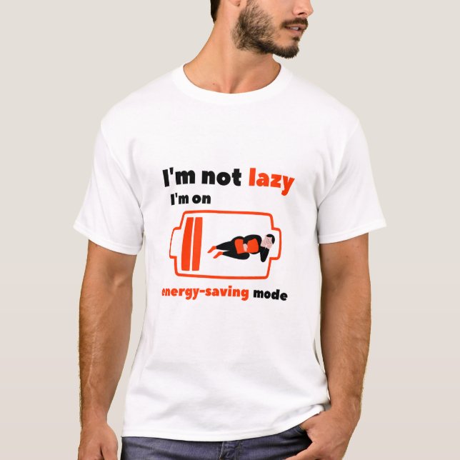 Camisa T não preguiçosa (Frente)