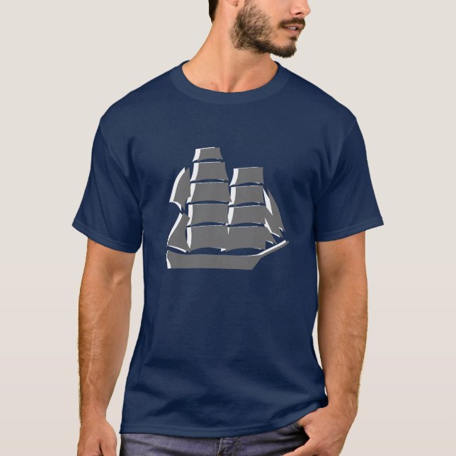 Camisa T - Navio de navegação (Frente)