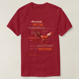 Camisa T Padrão de Cotação de Galinha