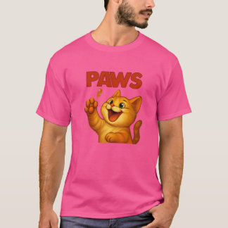 Camisa T Paródia de Gato e Rato PAWS