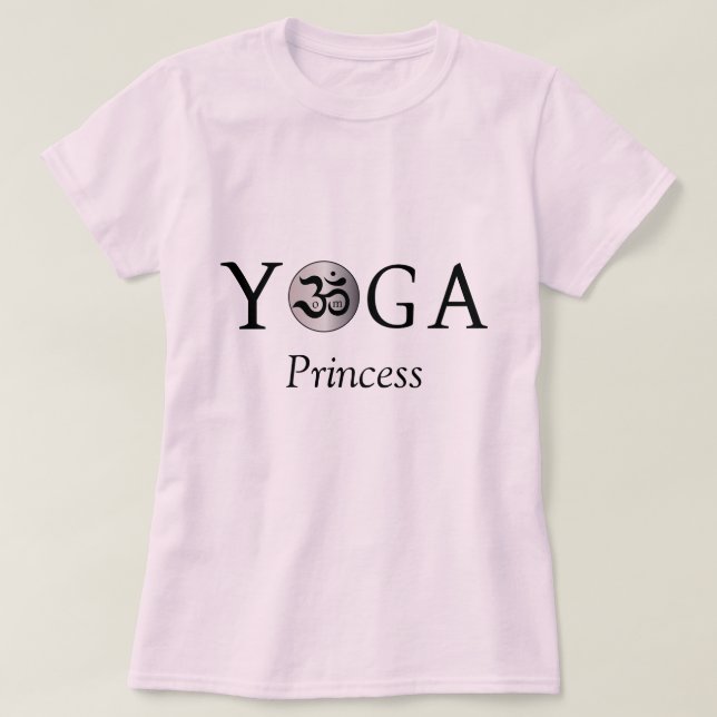 Camisa T personalizada da princesa Om Yoga Om (Frente do Design)
