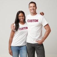Camisa T PERSONALIZADA da Universidade White & Mar