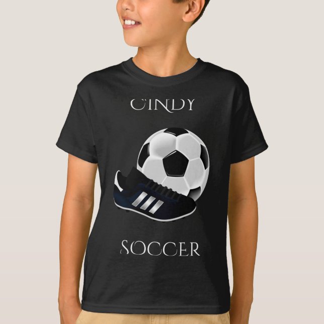 Camisa T Personalizada de Chuteiras de Bola de Fut (Frente)