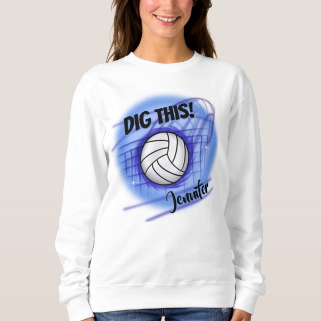 Camisa T personalizada de voleibol de escova (Frente)