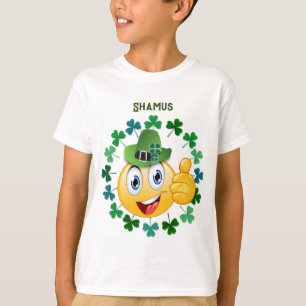 Camisa T Personalizada Do Emoji Irlandês Gato