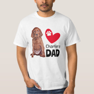 Camisa T Personalizada do Pai Setter Irlandês