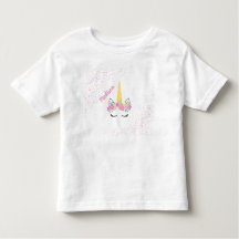 Camisa T Personalizada do Unicorn Confetti