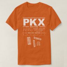 Camisa T PKX do Aeroporto Internacional de Beijing