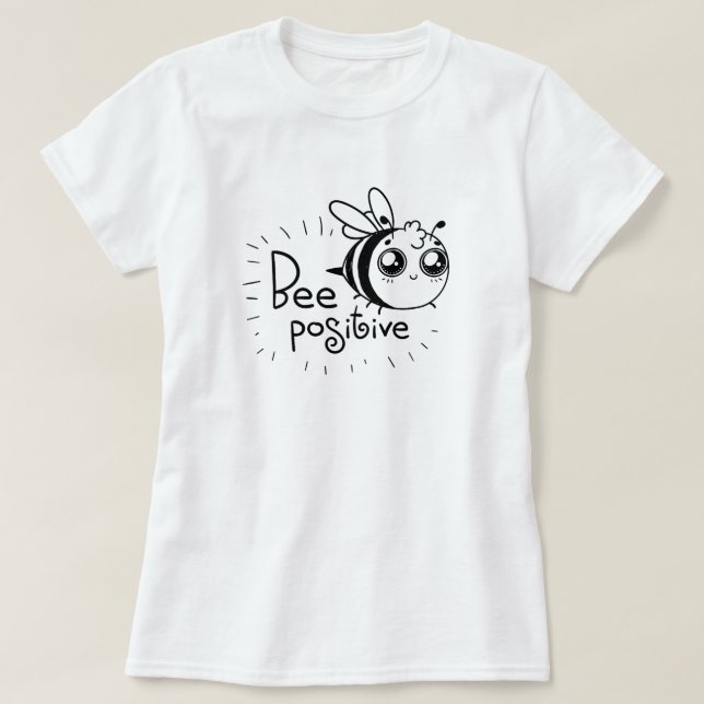 Camisa T Positiva De Abelhas (Frente do Design)