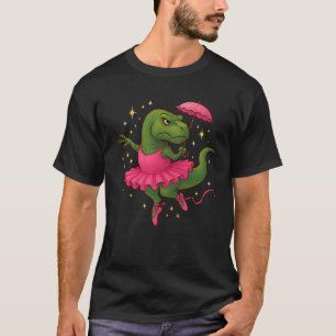 Camisa T-Rex Ballerina - Dinossauro Rosa Engraçado