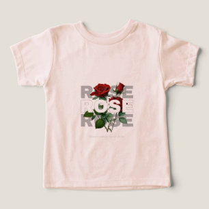 CAMISA T ROSES FLORAL DESIGN PARA CRIANÇAS