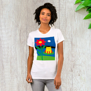 Camisa T Sapo Amarelo-Bonita Mulher