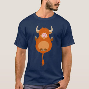 Camisa T-Shirt De Vaca Do Terreno Superior Mediten