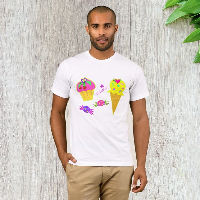 Camisa T sorvete E Cupcake (Criador carregado)