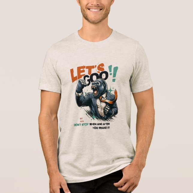 CAMISA T TRI-BLEND MEN'S LET'S GOO LESSONS LEARN (Frente)