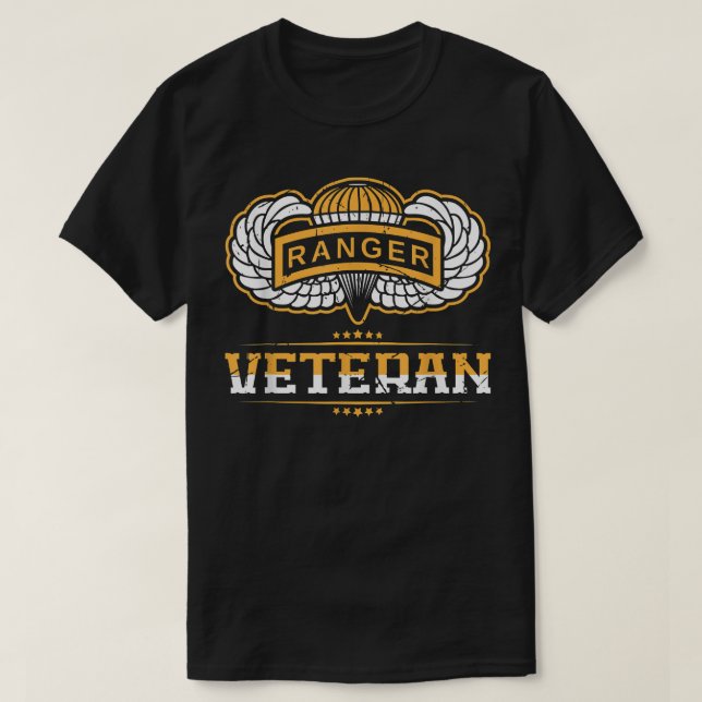 Camisa T Veterano do Exército de Ranger Transporta (Frente do Design)