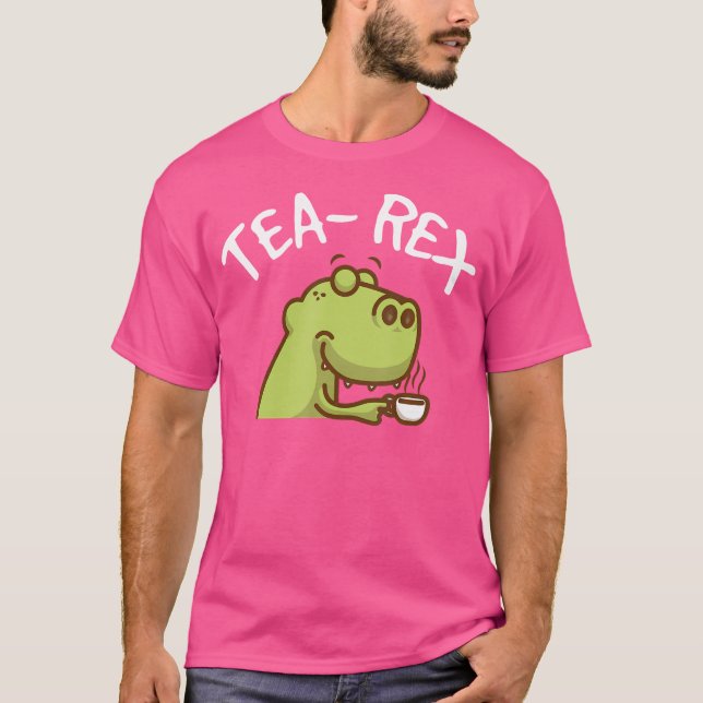 Camisa Tea Rex - Tea Time Dinosaur Tyrannosaurus (Frente)