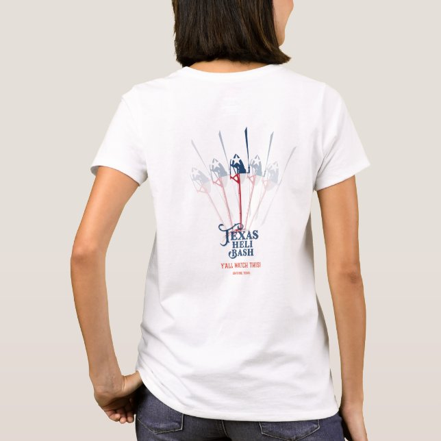Camisa Texas Heli Bash design 2. Camisa cinza.  (Verso)