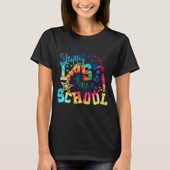 camisa tie dye Feliz último dia de aula  (Frente)