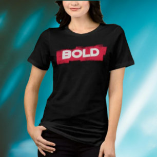 Camisa Tipografia BOLD – Minimalista Vermelho e Br