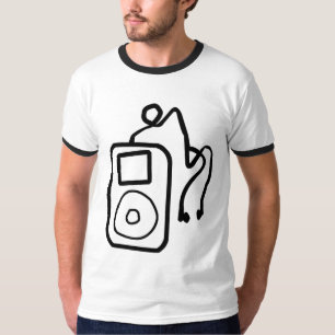 Camisa tirada do Tshirt do T da campainha de iPod
