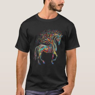 Camisa Trabalho de arte de Cavalo Camisa-Cavalo Co