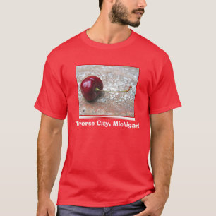 Camisa transversal da cereja da cidade